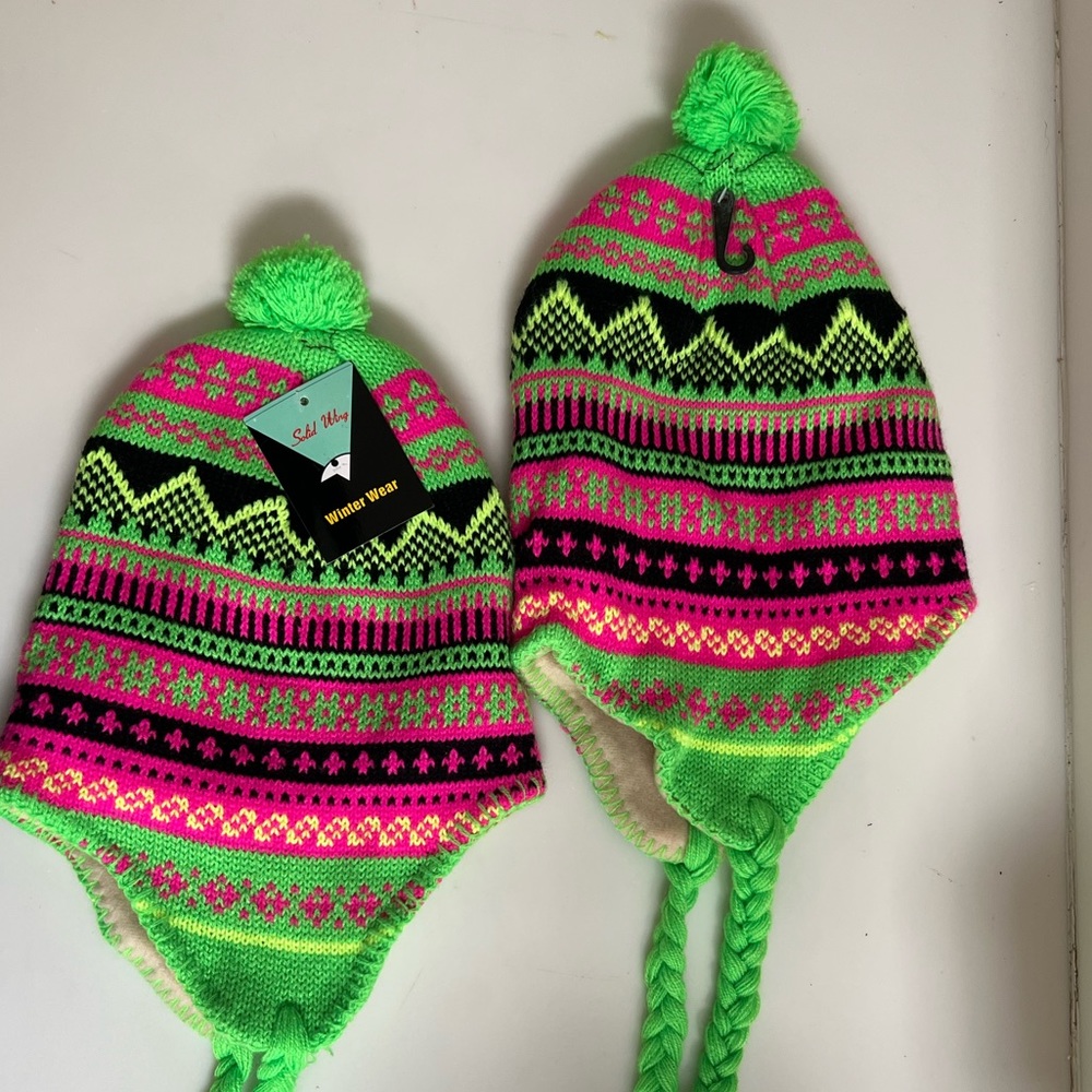 Ski Hats! Ski for  Two! Sherpa Style